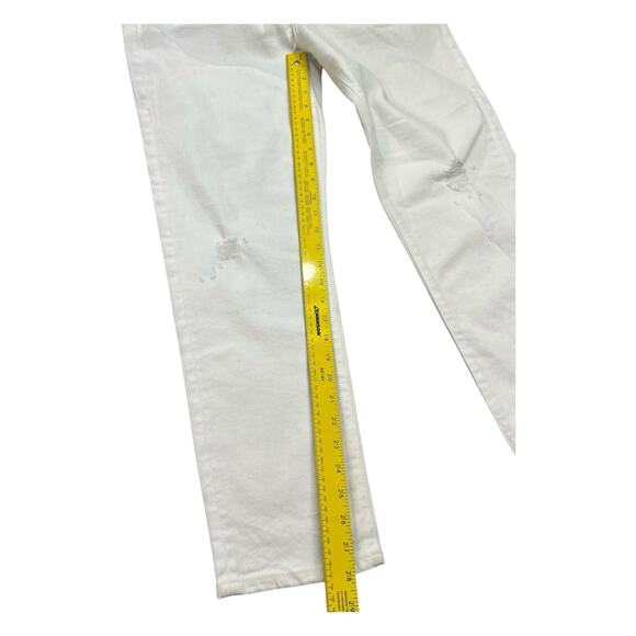 Ag Denim Ex Boyfriend Slouchy Slim Jeans White Women’s NWT Size 31 - Picture 5 of 16